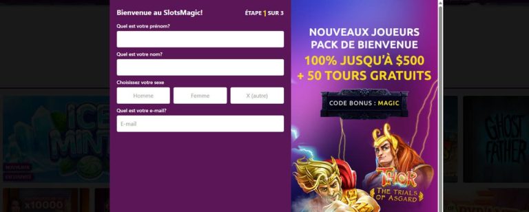 Slots Magic Casino adhésion